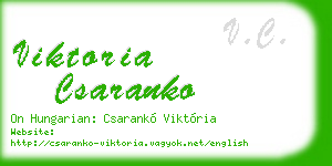 viktoria csaranko business card